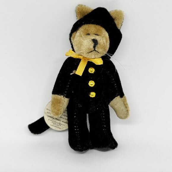Boyds Bears Wuzzies 3" Treat F Wuzzie  #596002 Black Cat Costume Teddy  NWT - Picture 1 of 7